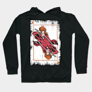 RUROUNI KENSHIN (SAMURAI X): KENSHIN CARD (GRUNGE STYLE) Hoodie